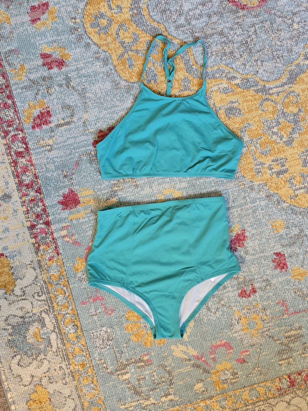 Urban Outfitters Out From Under Teal-Trim Bikini Set